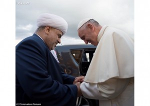Pape François et chef des musulmans à Bakou