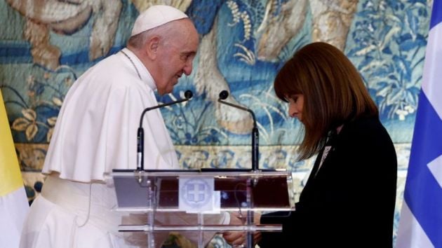 (Photo: Vatican News)Pope Francis and President Katerina Sakellaropoulou of Greece on Dec. 4, 2022